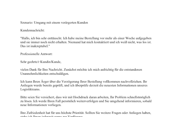 be your german speaking customer support and chat assistant